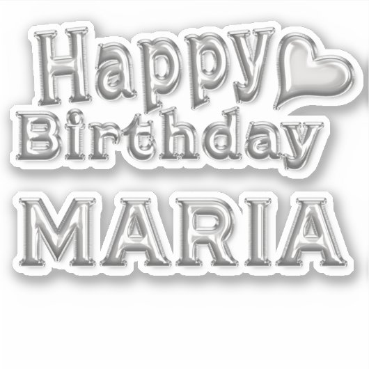Maria Happy Birthday Autocollants Autocollants (Devant)