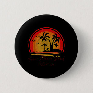 Maria Island Florida Zomer Vakantie Tropisch Ronde Button 5,7 Cm