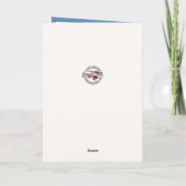 Maria Jezus Bloemgeschrift Blauw Goud Kaart (Achterkant)