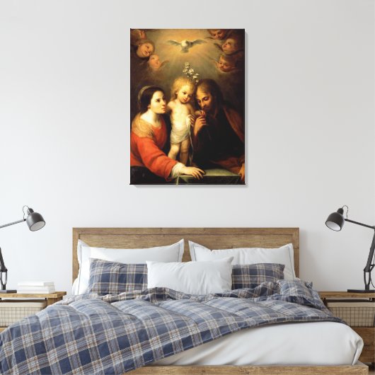 Maria, Jezus en Jozef Canvas Afdruk (Insitu (Slaapkamer))