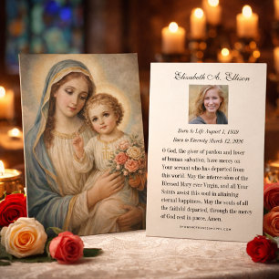 Maria Jezus rouwkaart gebed Heilige kaart