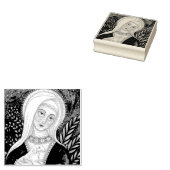 MARIA & LAM, MADONNA, MOEDER VAN JEZUS KUNST RUBBERSTEMPEL (Gestempeld)