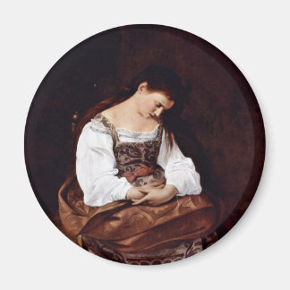 Maria Magdalena door Michelangelo Merisi da Carava Magneet