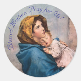 Maria met Baby Jezus Ronde Sticker