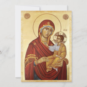 Maria met Jezus in Gouden Tonen Save The Date