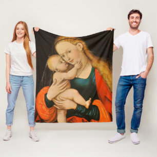 Maria met kind fleece deken