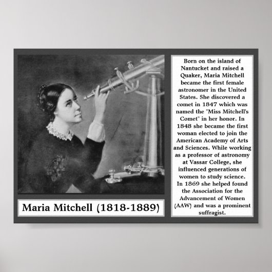 Maria Mitchell Astronomer Suffragist Scientist Poster (Voorkant)