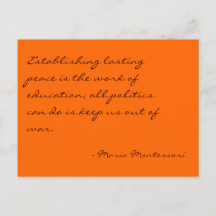 Maria Montessori Citation No 3 Carte postale