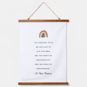 Maria Montessori Quote Hangend Wandkleed