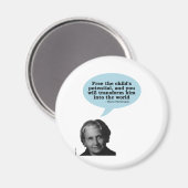 maria montessori quote magneet (Voorkant / Achterkant)