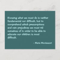 Maria Montessori Quote No. 2 Post Card