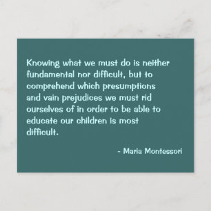 Maria Montessori Quote No. 2 Post Card Briefkaart