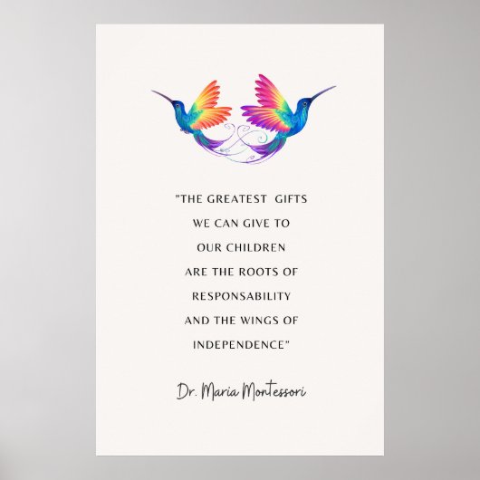Maria Montessori Quote Poster, de grootste cadeau Poster (Voorkant)