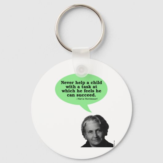 Maria Montessori Quote Sleutelhanger (Voorkant)