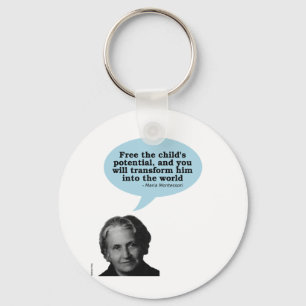 maria montessori quote sleutelhanger