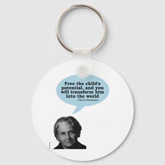 maria montessori quote sleutelhanger (Voorkant)