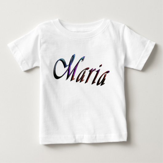Maria, Nom Logo, T-shirt blanc pour bébé (Devant)