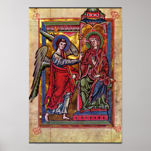 Maria Proclamation door Meister Der Braunschweig-M Poster