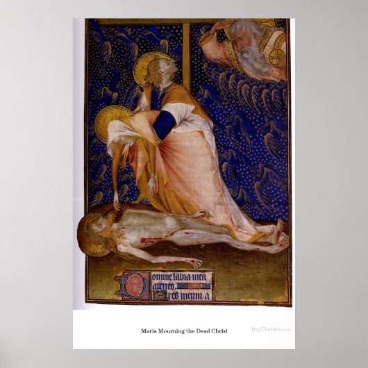 Maria rouwt om de dode Christus Poster (Voorkant)