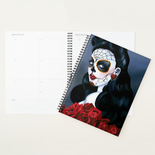 Maria Sugar Skull Red Roses Planner (Display)