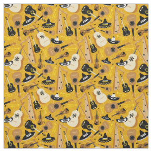 Mariachi Band Instrument Patroon Stof