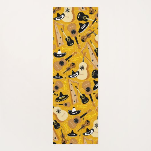 Mariachi Band Musical Instrument Pattern Yogamat (Achterkant)