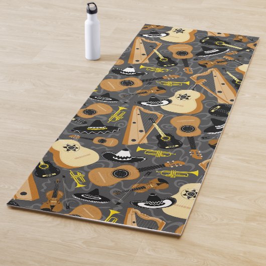 Mariachi Band Pattern Yogamat (In situ)