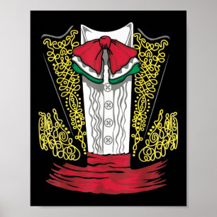 Mariachi Charro Mexicaans kostuum voor Dia de los  Poster
