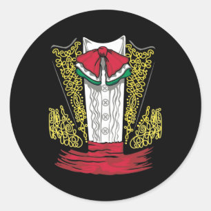 Mariachi Charro Mexicaans kostuum voor Dia de los Ronde Sticker