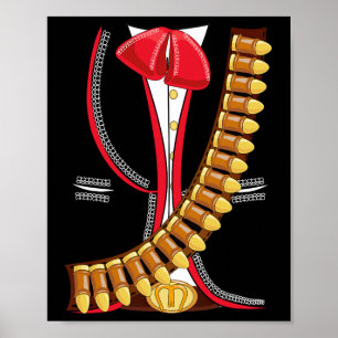 Mariachi Charro Mexicaanse Cinco de Mayo kostuum S Poster