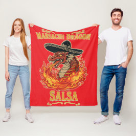Mariachi Dragon Salsa Fleece Deken