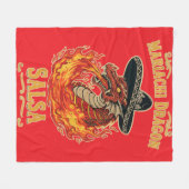 Mariachi Dragon Salsa Fleece Deken (Voorkant (Horizontaal))