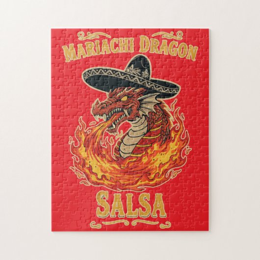 Mariachi Dragon Salsa Legpuzzel (Verticaal)