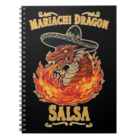 Mariachi Dragon Salsa Notitieboek (Voorkant)