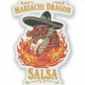 Mariachi Dragon Salsa Sticker (Voorkant)