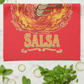 Mariachi Dragon Salsa Theedoek (Gevouwen)