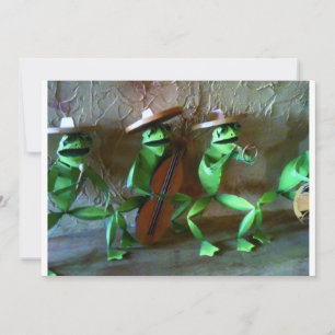 MARIACHI FROG BAND INVITATION KAART