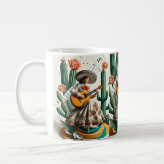 Mariachi Melody: gitarist en Cacti Coffee Koffiemok