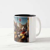 Mariachi Mexicats : Une Mug En Céramique À Deux To (Devant droit)