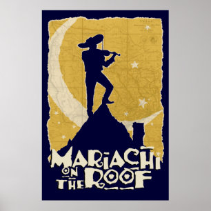 Mariachi op de weg poster