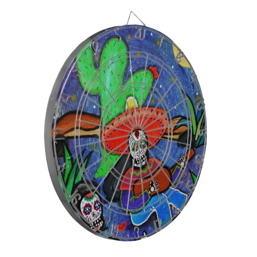 MARIACHI SIESTA DAY OF THE DOAD DARTBORD (Voorkant Links)