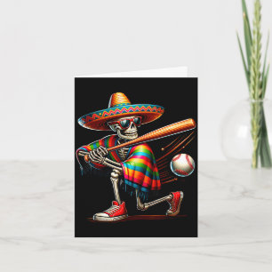 Mariachi skelet honkbal cinco de mayo Mexicaans Kaart