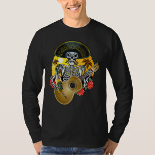 Mariachi Skeleton Dia De Los Muertos Dag van de De T-shirt