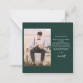 Mariage 2 Photos Carte de remerciements manuscrit (Dos)