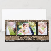 Mariage 3 Photo Image Bronze Pailleté Merci (Devant / Derrière)