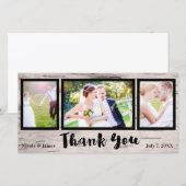 Mariage 3 Photo Image Merci Rustique Bouleau (Devant / Derrière)