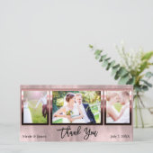 Mariage 3 Photo Image Rose Gold Brillant Merci (Debout devant)