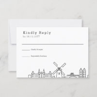 Mariage à Amsterdam | RSVP à la skyline stylisée