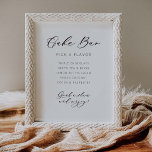 Mariage à barre de gâteaux Panneau à imprimer Déco<br><div class="desc">Notre affiche de bar à gâteaux comporte de la typographie à la main pour une façon minimale et élégante de laisser vos invités choisir leur goût préféré de gâteau à votre réception de mariage ou d'événement.</div>