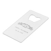 Mariage à blason botanique élégant et chic monogra (Devant Angle)